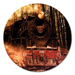 Locomotive Magnet 5  (round) by Nexatart