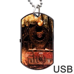 Locomotive Dog Tag Usb Flash (two Sides)