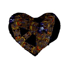 Machine Gear Mechanical Technology Standard 16  Premium Flano Heart Shape Cushions by Nexatart