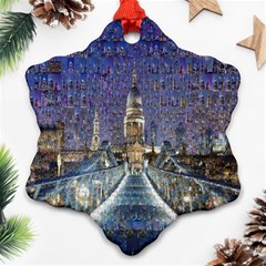 London Travel Snowflake Ornament (two Sides)