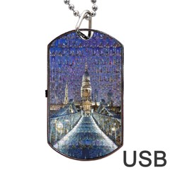 London Travel Dog Tag Usb Flash (one Side)