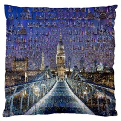 London Travel Large Flano Cushion Case (two Sides) by Nexatart