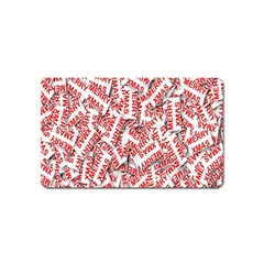 Merry Christmas Xmas Pattern Magnet (name Card) by Nexatart