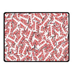 Merry Christmas Xmas Pattern Double Sided Fleece Blanket (small)  by Nexatart