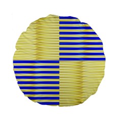 Metallic Gold Texture Standard 15  Premium Flano Round Cushions by Nexatart