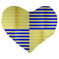 Metallic Gold Texture Large 19  Premium Flano Heart Shape Cushions by Nexatart