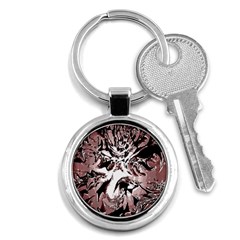 Metal Lighted Background Light Key Chains (round) 