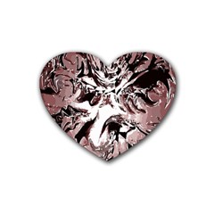 Metal Lighted Background Light Heart Coaster (4 Pack)  by Nexatart