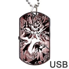 Metal Lighted Background Light Dog Tag Usb Flash (one Side)