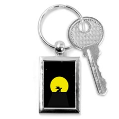 Moon And Dragon Dragon Sky Dragon Key Chains (rectangle)  by Nexatart