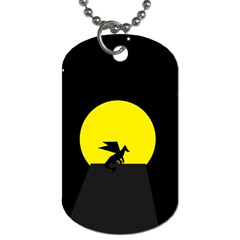 Moon And Dragon Dragon Sky Dragon Dog Tag (one Side)