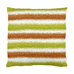 Metallic Gold Glitter Stripes Standard Cushion Case (one Side) by Nexatart