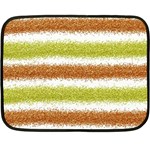 Metallic Gold Glitter Stripes Fleece Blanket (Mini) 35 x27  Blanket