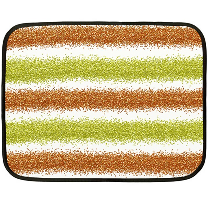 Metallic Gold Glitter Stripes Fleece Blanket (Mini)