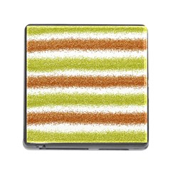 Metallic Gold Glitter Stripes Memory Card Reader (square) by Nexatart