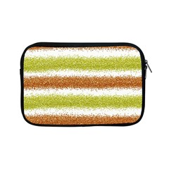 Metallic Gold Glitter Stripes Apple Ipad Mini Zipper Cases by Nexatart