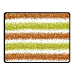 Metallic Gold Glitter Stripes Double Sided Fleece Blanket (small)  by Nexatart