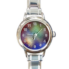 Metallizer Art Glass Round Italian Charm Watch by Nexatart