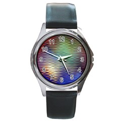 Metallizer Art Glass Round Metal Watch by Nexatart