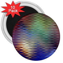 Metallizer Art Glass 3  Magnets (10 Pack) 