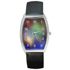 Metallizer Art Glass Barrel Style Metal Watch by Nexatart