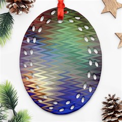 Metallizer Art Glass Ornament (oval Filigree) by Nexatart