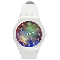 Metallizer Art Glass Round Plastic Sport Watch (m) by Nexatart