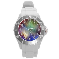 Metallizer Art Glass Round Plastic Sport Watch (l) by Nexatart