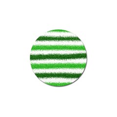 Metallic Green Glitter Stripes Golf Ball Marker (10 Pack) by Nexatart