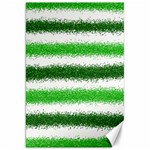 Metallic Green Glitter Stripes Canvas 20  x 30   19.62 x28.9  Canvas - 1