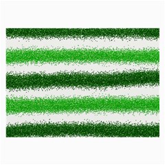 Metallic Green Glitter Stripes Large Glasses Cloth (2-side)