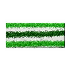 Metallic Green Glitter Stripes Cosmetic Storage Cases by Nexatart