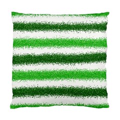 Metallic Green Glitter Stripes Standard Cushion Case (one Side) by Nexatart