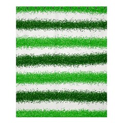 Metallic Green Glitter Stripes Shower Curtain 60  X 72  (medium)  by Nexatart