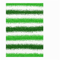 Metallic Green Glitter Stripes Small Garden Flag (two Sides)