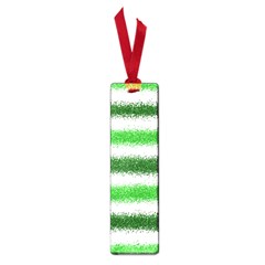 Metallic Green Glitter Stripes Small Book Marks