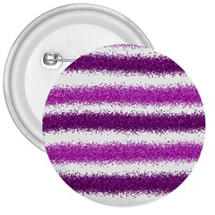 Metallic Pink Glitter Stripes 3  Buttons by Nexatart