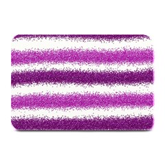 Metallic Pink Glitter Stripes Plate Mats by Nexatart