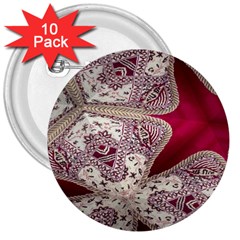 Morocco Motif Pattern Travel 3  Buttons (10 Pack)  by Nexatart