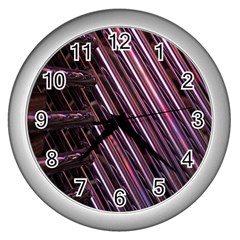 Metal Tube Chair Stack Stacked Wall Clocks (silver)  by Nexatart