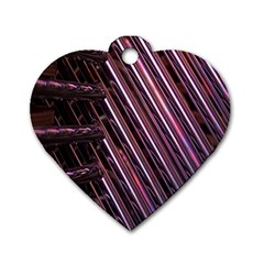 Metal Tube Chair Stack Stacked Dog Tag Heart (two Sides) by Nexatart