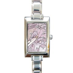 Newspaper Patterns Cutting Up Fabric Rectangle Italian Charm Watch by Nexatart