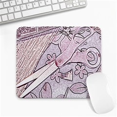 Newspaper Patterns Cutting Up Fabric Large Mousepads by Nexatart