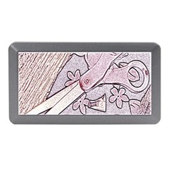 Newspaper Patterns Cutting Up Fabric Memory Card Reader (mini) by Nexatart