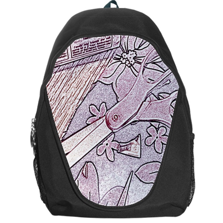 Newspaper Patterns Cutting Up Fabric Backpack Bag