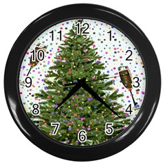 New Year S Eve New Year S Day Wall Clocks (Black)