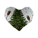 New Year S Eve New Year S Day Standard 16  Premium Heart Shape Cushions Front