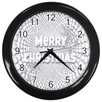 Oints Circle Christmas Merry Wall Clocks (Black) Front