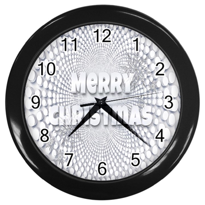 Oints Circle Christmas Merry Wall Clocks (Black)