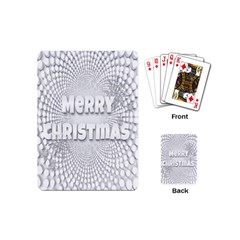 Oints Circle Christmas Merry Playing Cards (mini)  by Nexatart